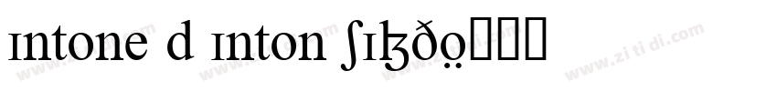 Intone d Inton SILDo字体转换